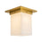 Kuzco Mineral 8" Brass Flush Mount, Patina Brass/Alabaster