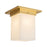 Kuzco Mineral 8" Brass Flush Mount, Patina Brass/Alabaster