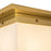 Kuzco Mineral 8" Brass Flush Mount, Patina Brass/Alabaster