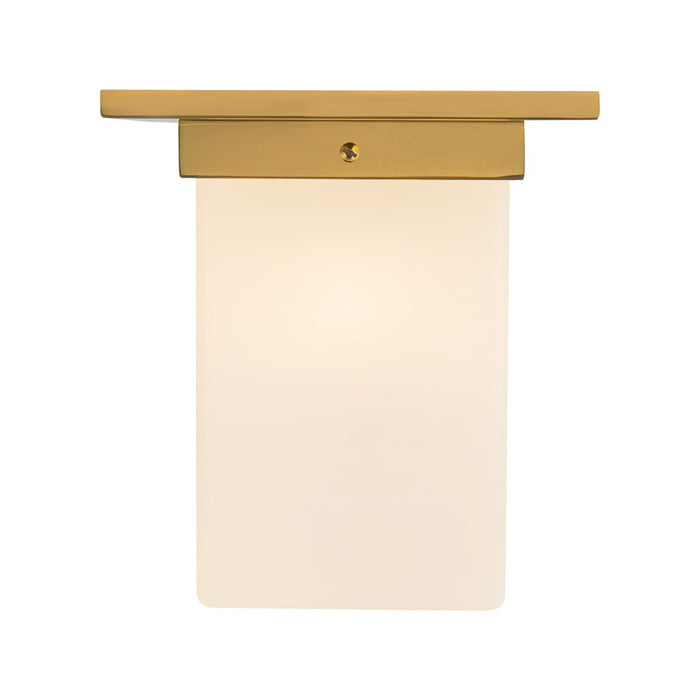 Kuzco Mineral 8" Brass Flush Mount, Patina Brass/Opal Glass - FM356808PTBOP