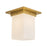 Kuzco Mineral 8" Brass Flush Mount, Patina Brass/Opal Glass