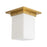 Kuzco Mineral 8" Brass Flush Mount, Patina Brass/Opal Glass