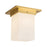 Kuzco Mineral 8" Brass Flush Mount, Patina Brass/Opal Glass