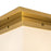 Kuzco Mineral 8" Brass Flush Mount, Patina Brass/Opal Glass