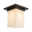 Kuzco Mineral 8" Black Flush Mount, Urban Bronze/Alabaster