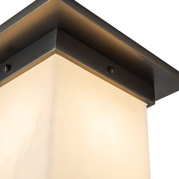 Kuzco Mineral 8" Black Flush Mount, Urban Bronze/Alabaster