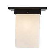 Kuzco Mineral 8" Blk Flush Mount, Urban Brz/Matte Opal Glass - FM356808UBOP