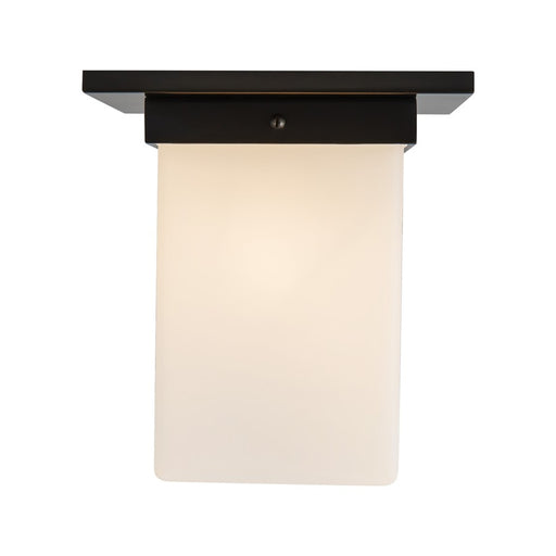 Kuzco Mineral 8" Blk Flush Mount, Urban Brz/Matte Opal Glass - FM356808UBOP
