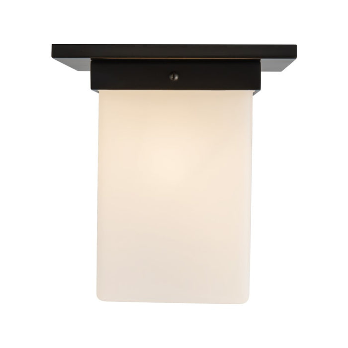 Kuzco Mineral 8" Blk Flush Mount, Urban Brz/Matte Opal Glass - FM356808UBOP