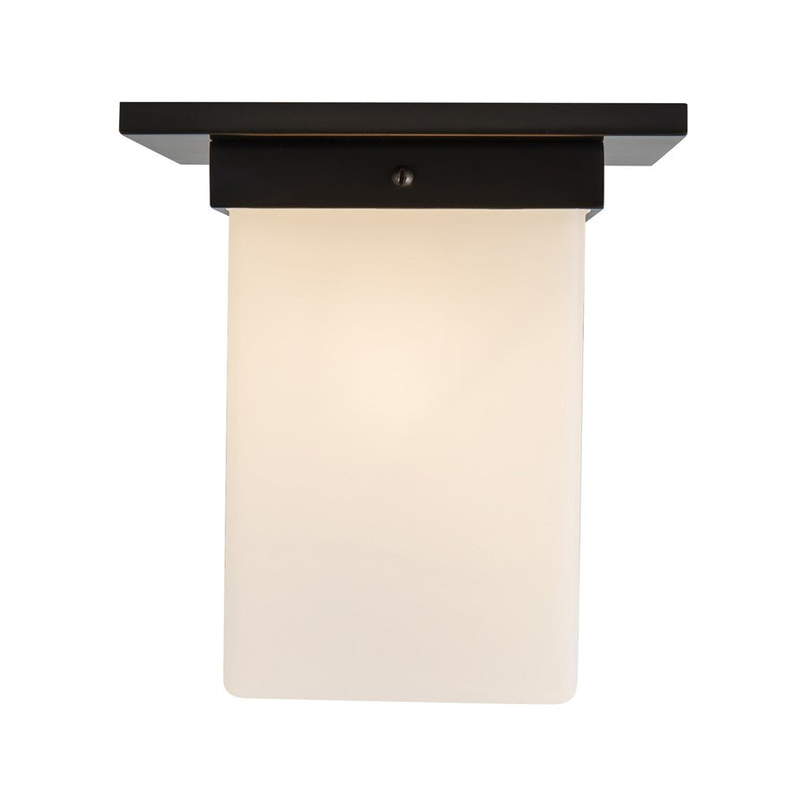 Kuzco Mineral 8" Blk Flush Mount, Urban Brz/Matte Opal Glass - FM356808UBOP