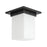 Kuzco Mineral 8" Black Flush Mount, Urban Bronze/Matte Opal Glass