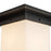 Kuzco Mineral 8" Black Flush Mount, Urban Bronze/Matte Opal Glass