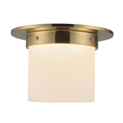 Kuzco Mineral 5.5" Brass Flush Mount, Patina Brass/Alab - FM360085PTBAR