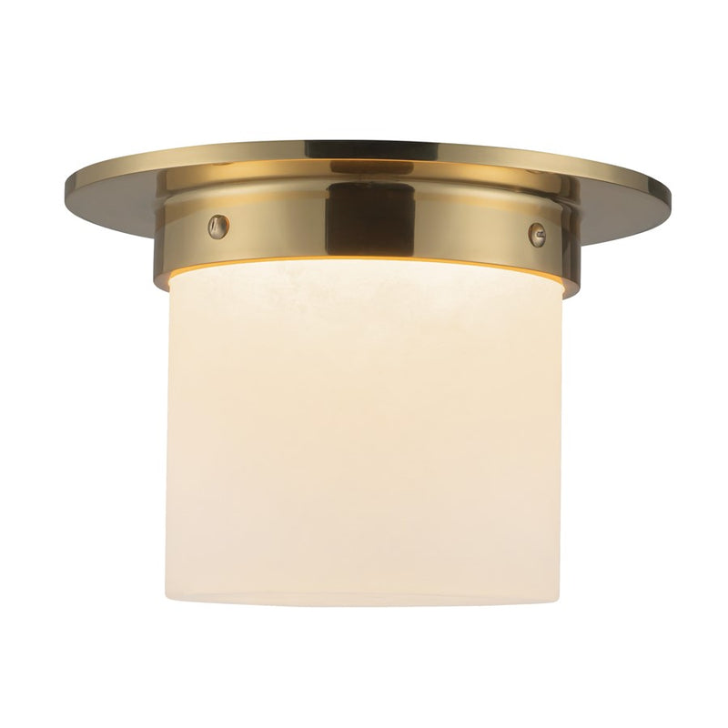 Kuzco Mineral 5.5" Brass Flush Mount, Patina Brass/Alab - FM360085PTBAR