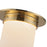 Kuzco Mineral 5.5" Brass Flush Mount, Patina Brass/Alabaster