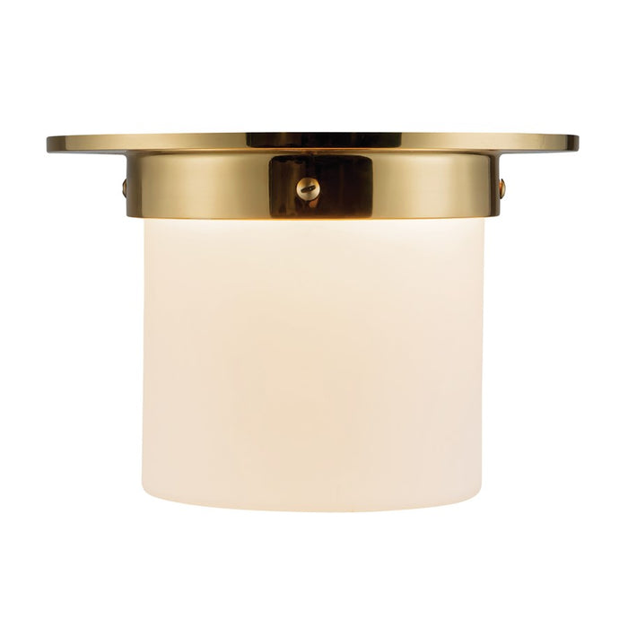 Kuzco Mineral 5.5" Flush Mount, Patina Brass/Opal Glass