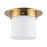 Kuzco Mineral 5.5" Flush Mount, Patina Brass/Opal Glass