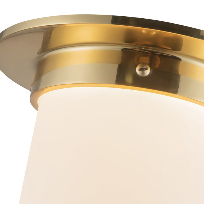 Kuzco Mineral 5.5" Flush Mount, Patina Brass/Opal Glass