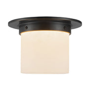 Kuzco Mineral 8-inch Black Flush Mount, Urban Brz/Alabaster - FM360085UBAR