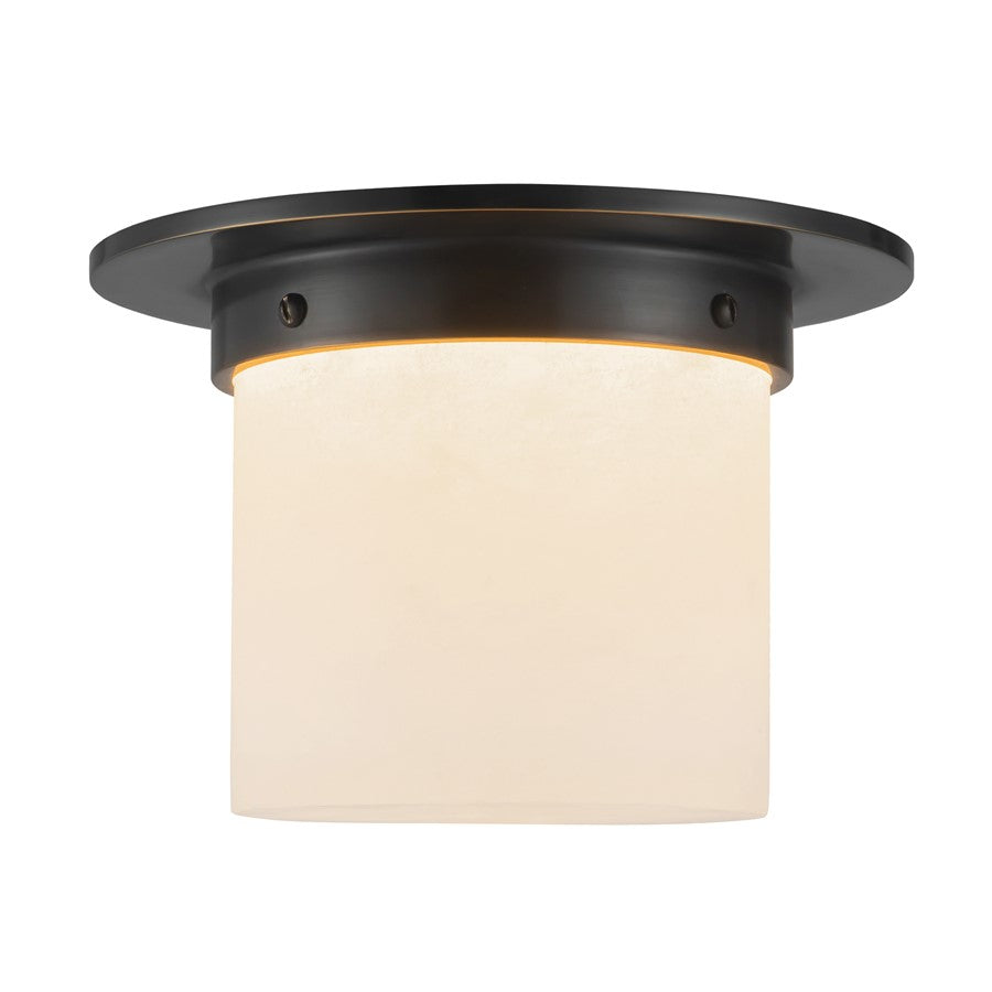 Kuzco Mineral 8-inch Black Flush Mount, Urban Brz/Alabaster - FM360085UBAR