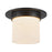 Kuzco Mineral 8-inch Black Flush Mount, Urban Bronze/Alabaster