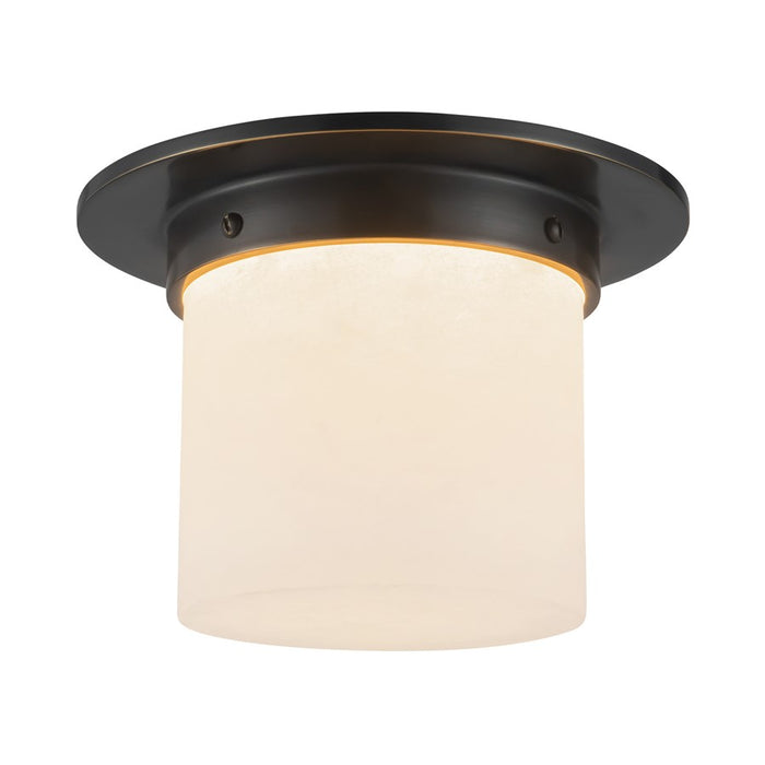 Kuzco Mineral 8-inch Black Flush Mount, Urban Bronze/Alabaster