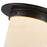 Kuzco Mineral 8-inch Black Flush Mount, Urban Bronze/Alabaster
