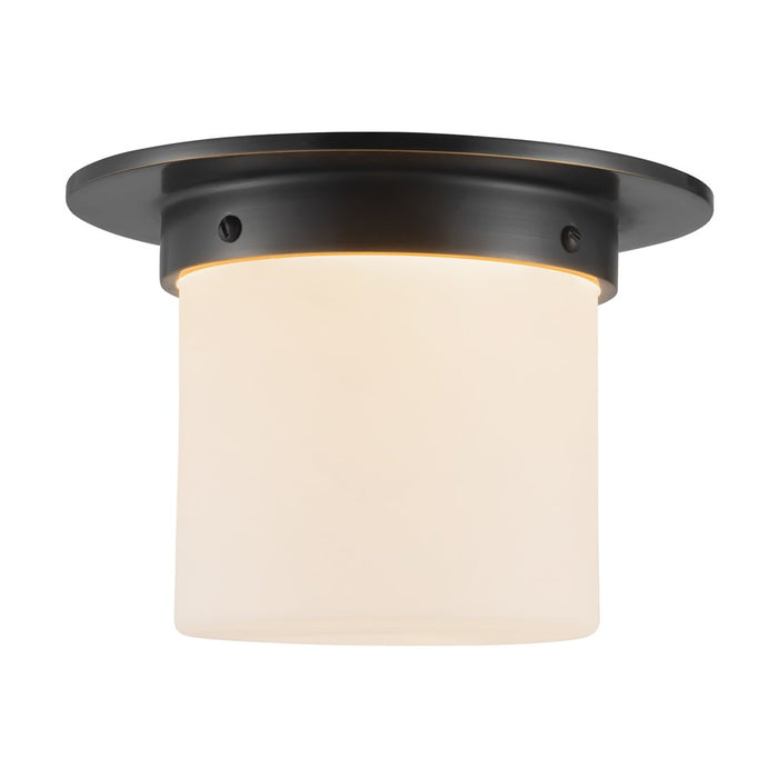 Kuzco Mineral 8-inch Black Flush, Urban Brz/Matte Opal Glass - FM360085UBOP