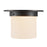 Kuzco Mineral 8-inch Black Flush, Urban Bronze/Matte Opal Glass