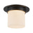 Kuzco Mineral 8-inch Black Flush, Urban Bronze/Matte Opal Glass