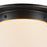 Kuzco Mineral 8-inch Black Flush, Urban Bronze/Matte Opal Glass