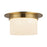 Kuzco Mineral 5" Brass Flush Mount, Patina Brass/Alab - FM360115PTBAR