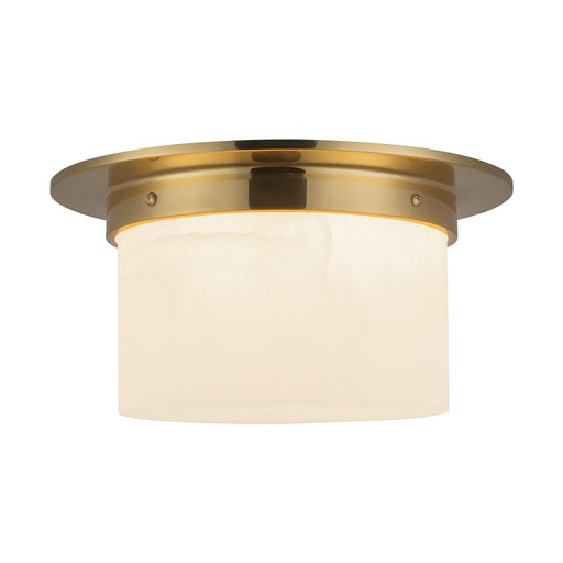 Kuzco Mineral 5" Brass Flush Mount, Patina Brass/Alab - FM360115PTBAR