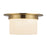 Kuzco Mineral 5" Brass Flush Mount, Patina Brass/Alabaster