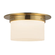 Kuzco Mineral 5" Brass Flush Mount, Patina Brass/Opal - FM360115PTBOP