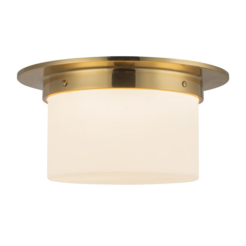 Kuzco Mineral 5" Brass Flush Mount, Patina Brass/Opal - FM360115PTBOP