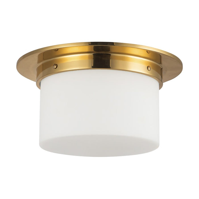 Kuzco Mineral 5" Brass Flush Mount, Patina Brass/Opal
