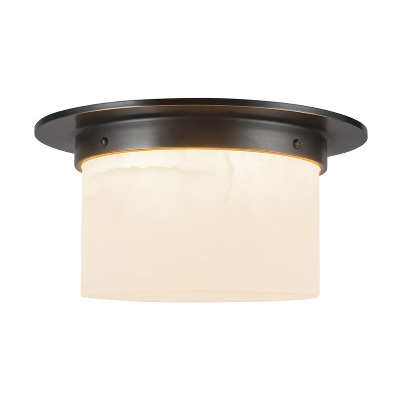 Kuzco Mineral 11-inch Black Flush Mount, Urban Brz/Alabaster - FM360115UBAR