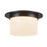 Kuzco Mineral 11-inch Black Flush Mount, Urban Bronze/Alabaster