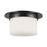 Kuzco Mineral 11-inch Black Flush Mount, Urban Bronze/Alabaster