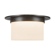 Kuzco Mineral 11-inch Black Flush, Urban Brz/Matte Opal Glass - FM360115UBOP