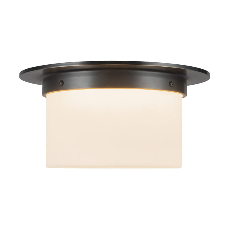 Kuzco Mineral 11-inch Black Flush, Urban Brz/Matte Opal Glass - FM360115UBOP