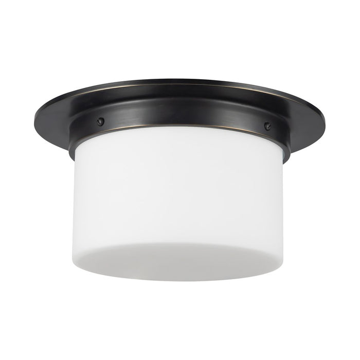 Kuzco Mineral 11-inch Black Flush, Urban Bronze/Matte Opal Glass