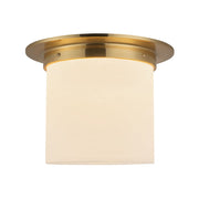 Kuzco Mineral 11" Brass Flush Mount, Patina Brass/Alab - FM360118PTBAR