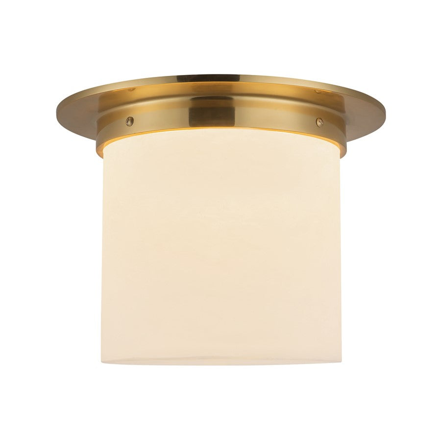 Kuzco Mineral 11" Brass Flush Mount, Patina Brass/Alab - FM360118PTBAR