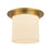 Kuzco Mineral 11" Brass Flush Mount, Patina Brass/Alabaster