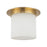 Kuzco Mineral 11" Brass Flush Mount, Patina Brass/Alabaster
