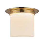Kuzco Mineral 11" Brass Flush Mount, Patina Brass/Opal - FM360118PTBOP
