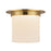 Kuzco Mineral 11" Brass Flush Mount, Patina Brass/Opal