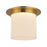 Kuzco Mineral 11" Brass Flush Mount, Patina Brass/Opal
